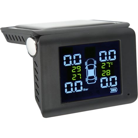 Système de surveillance de pression des pneus sans fil 4 capteurs externes Écran LCD Alarme sonore TPMS pour voiture camion camping-car (1/5)