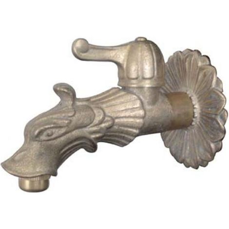 Robinet artistique de rechange Leone Domus pour fontaines a' boules en laiton raccord male 1/2 "avec support