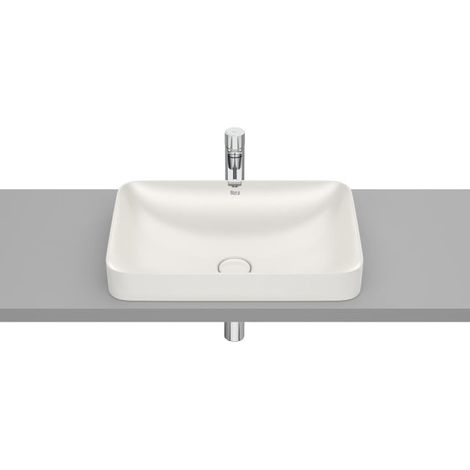 LAVABO ENCIMERA FINECERAMIC CUADRADO 550X370X75 BEIGE (1/2)
