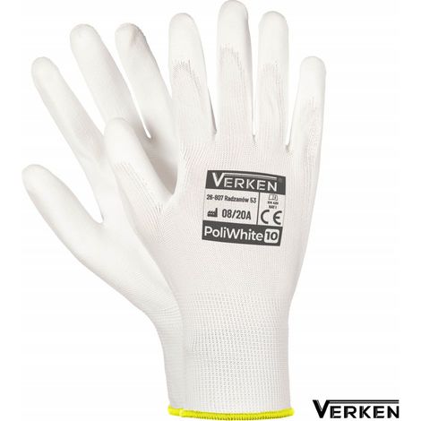 Guantes de trabajo PoliWhite 8