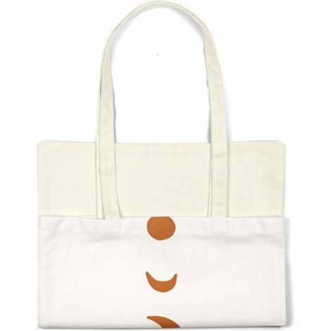 Sac Shopping - Toile Coton Réutilisable - Porté Épaule - 34 x 40 cm - 1 Pièce (1/4)