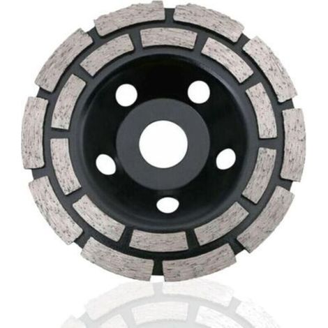 Disque Diamant, Diamant à Meuler Béton 230 x 22,2 mm Double Rangée, Meule Diamantée Universelle pour Poncer Béton, Pierre, Granit Chape, Maçonnerie, Usage Universel (1/4)