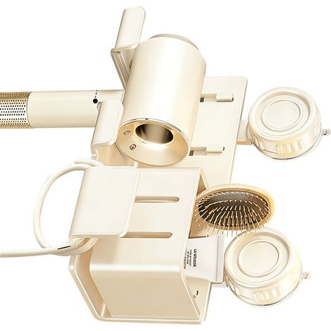 Estante moderno para secador de pelo de baño con - Blanco 1