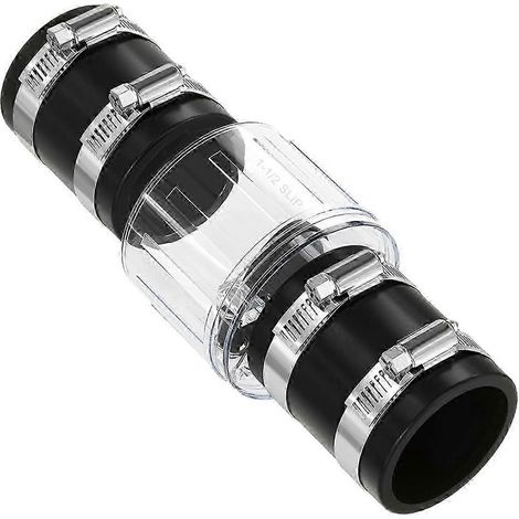 Clapet anti-retour de 1-1/2 pouce, clapet anti-retour de remplacement silencieux pour pompe de puisard avec clapet à ressort, pour 1 1/2 (1/5)