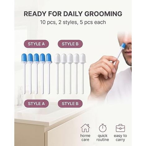 Kit de Cire pour Epilation Nez, Bâtonnets, Application sans Chauffe (1/4)