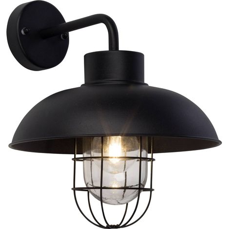 BRILLIANT Lampe Portland Außenwandleuchte hängend schwarz 1x A60, E27, 60W, geeignet für Normallampen (nicht enthalten) IP-Schutzart: 44 - spritzwassergeschützt (1/2)