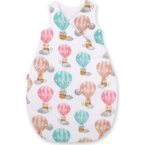 Saco de dormir de algodón para niños de 3 a 12 meses, TOG 2.5, aislante para todo el año - globos de colores (1/3)