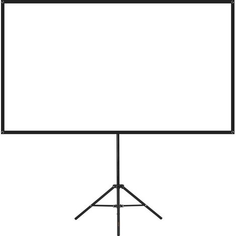 Écran de projection portable 80 pouces 4K HD avec trépied, grand angle 160°, format 16:9, idéal pour films et présentations. (1/5)