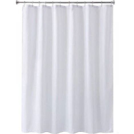 1 Stück 80X180CM, Weiß, wasserdichter und schimmelresistenter weißer Duschvorhang, Badezimmervorhänge mit Ösen und Anti-Rost-Haken