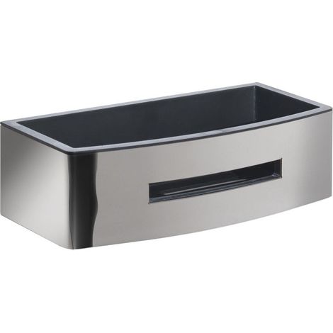 Chrom/Schwarze Duschablage Peonia