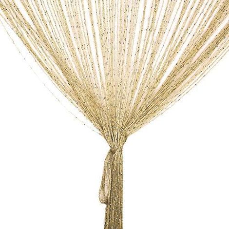 Rideau À Cordes - 100 x 200 cm - Rideau De Porte Décoratif Anti-moustiques - Séparateur De Pièce - Polyester - 1 Unité (1/3)