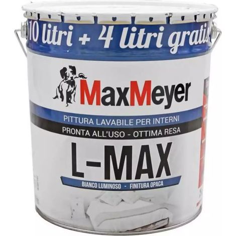 MAX IDROPITTURA LAVABILE BIANCO 10+4 L