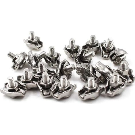Acier inoxydable Duplex 2-Post Wire Rope Clip câble Clamp, M2 20 pièces Lefou (1/5)