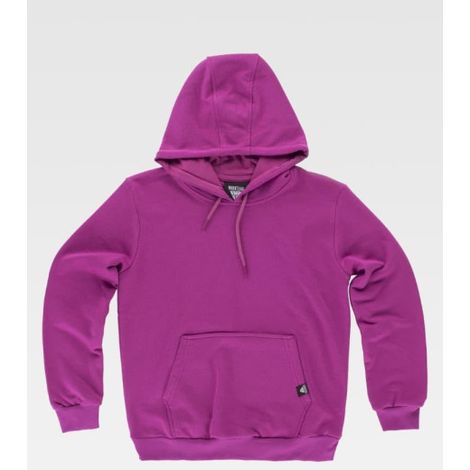 Sudadera básica con capucha y cordón ajustable S5506 WORKTEAM XL Burdeos