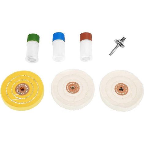 Kit de polissage 7 pièces avec tampons de polissage pour éliminer les rayures sur les métaux durs