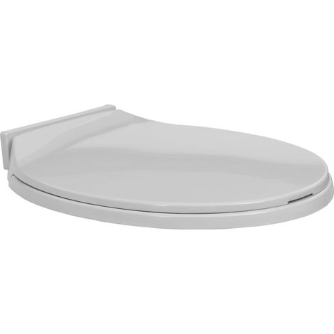 Sedile WC con coperchio a chiusura ammortizzata grigio chiaro ovale 020002915