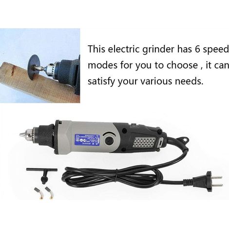 400W Elektrisch Schleifer Bohrmaschine Stabschleifer 28000r/min 6 Variable Speed Grinder Mini Elektrowerkzeugschleifer Elektrobohrmaschine Elektrischer Drehwerkzeug 220V für Schnitzen, Schneiden