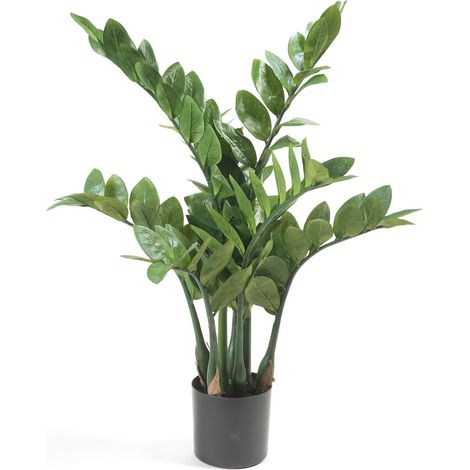 Zamioculcas Artificiel Plante Verte ZZ Palmier d'Intérieur pour Salon et Bureau 70 cm - PANGIVO (1/5)