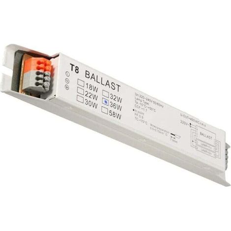 Balasto electrónico T8 2x36W, ancho de encendido para lámparas fluorescentes, XU, balasto para lámparas de bajo consumo, balasto electrónico - KZQ (1/4)