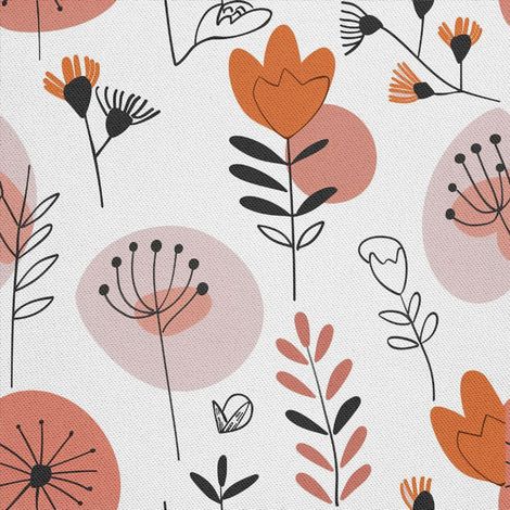 Tela decorativa para exteriores Oxford - Motivo floral I DX5107 (1/5)
