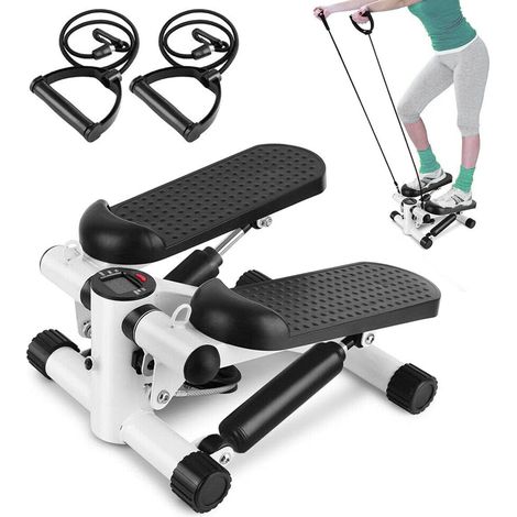 Stepper Fitness Cordes Résistance Écran Digital