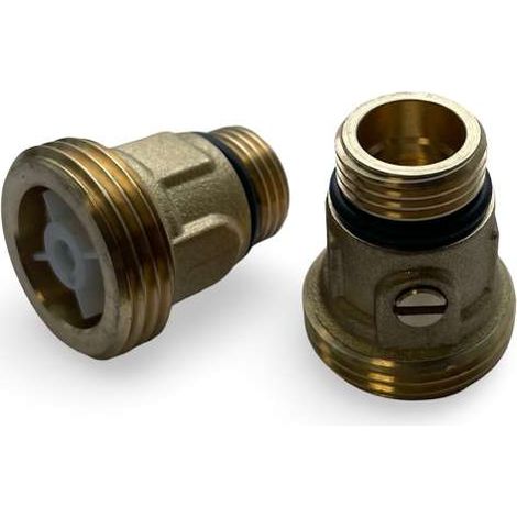 Absperrset für Zirkulationspumpen G 1/2" x G 1" Kugelhahn Rückschlagventil Schwerkraftbremse
