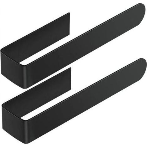 pair 2 Pièces Porte-serviettes adhésif - Porte-serviettes à main pour salle de bain, porte-serviettes mural en acier inoxydable, porte-serviettes d'invité (1/5)