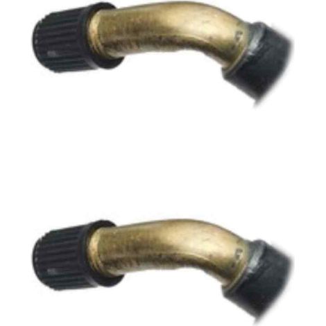 Lot de 2 Chambres à air 4.10/3.50-4, Valve coudée TR87, Caoutchouc isobutylène-isoprène, pour Brouette Tondeuse Chariot (1/5)