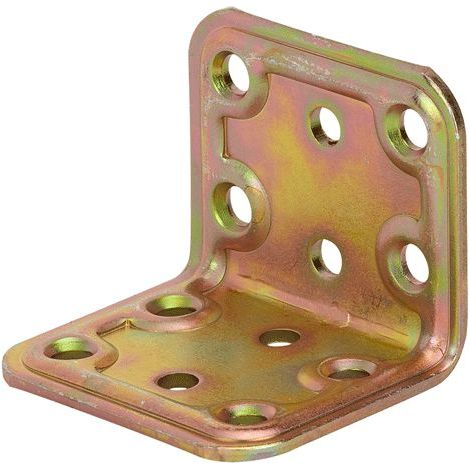 Piastra Di Giunzione Pesante Ad Angolo Larghezza Mm.50 Art.771 - mm.100x100x50 - spessore mm.2,2 - 25 pz