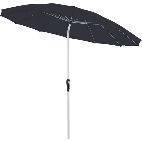 Doppler Ombrellone per il giardino in alluminio I Ombrellone da giardino con funzione di manovella I Ideale per giardino e balcone I 250 cm I Inclinazione versatile I Design orientale (1/5)
