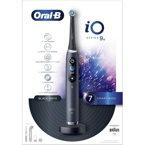 Oral-B iO Series 9N elektrische Zahnbürste, wiederaufladbar, für Erwachsene, 1 Bürstenkopf im Lieferumfang enthalten, verschiedene Zahnputzmodi (1/5)