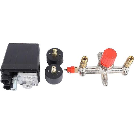 Pressostat à double sortie 125 PSI avec vannes de régulation, 220 V (1/4)