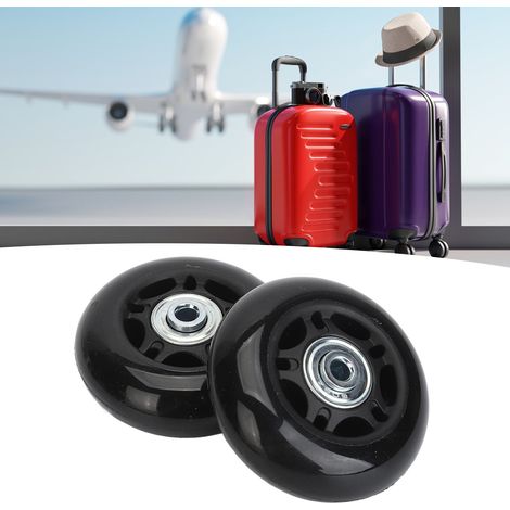 Lenkrollen aus Gummi, geräuscharme Kofferrollen, Trolleyrollen, Universal-Reisekofferrollen, Lagerreparatur, Ersatz für Gepäckrollen, 6824, 2 Stück pro Paar mit Zubehör. (1/5)