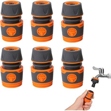 JSSEVN - 6-Piece Hose Connectors, 1/2 Inch Fitting, Irrigation Kit for Connection (1/5)