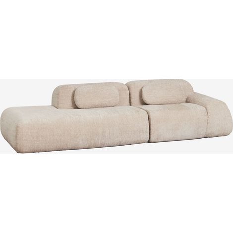 Divano modulare angolare a 2 pezzi con chaise longue sinistra in ciniglia confezionato sottovuoto Merida SKLUM            