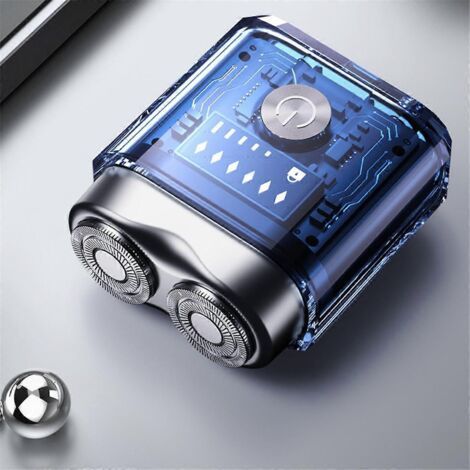 Nouveau rasoir électrique mini transparent portable à double tranchant B (1/5)