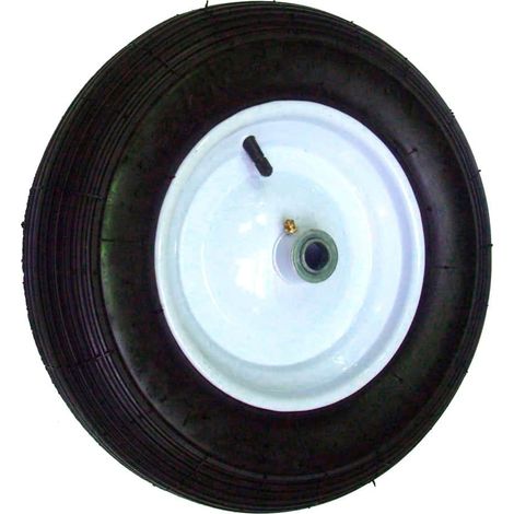 Roue de brouette en acier 4.80 x 400 x 8 – Compatible chariot de jardin – Pour terrains accidentés – Charge maximale 300kg – Greenstar (1/3)