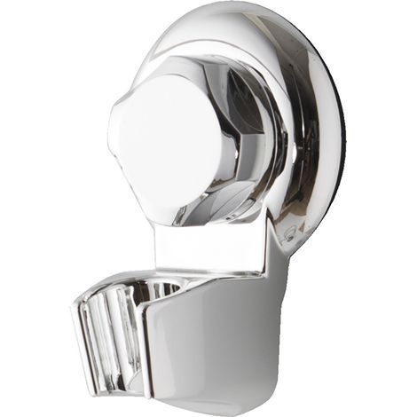 Support mural pour flexible de douche à ventouse Bestlock chrome - COMPACTOR - 7.1 x 5.5 x H.11 CM - Argent (1/3)