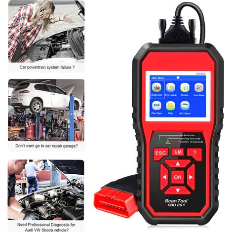 Scanner OBD2 universale, lettore di codici di errore motore, strumento di diagnostica CAN per tutti i protocolli OBD II, auto dal 1996 -Crezuo