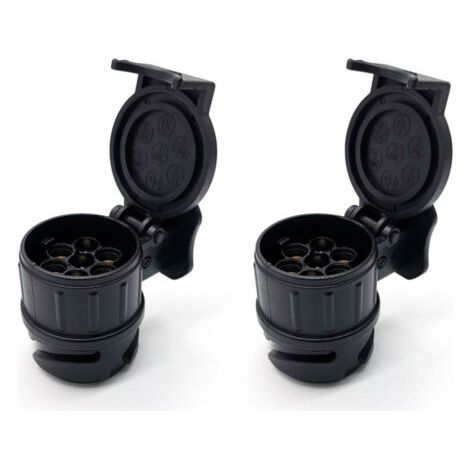 2 pack Adaptateur 13 Broches vers 7 Broches pour Remorque Prise 13 Broches pour Remorque de Voiture-Tracteur-Caravane-Porte-Vélo (1/5)