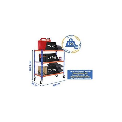 Simonrack Mensola moderna blu 90x90x50 cm metallo