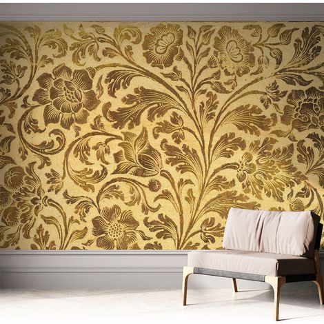 Selbstklebend Tapete - abwaschbar - Raumgestaltung Schlafzimmer Wohnzimmer Tapete Blumiges Muster 312x219 cm (1/5)