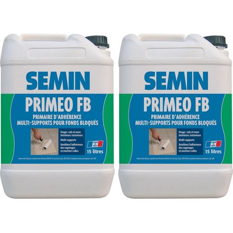 Primaire d'Adhérence pour sols Semin - Priméo FB - Sols - Intérieur/Extérieur - Bidon 15 L (lot de 2) (1/5)