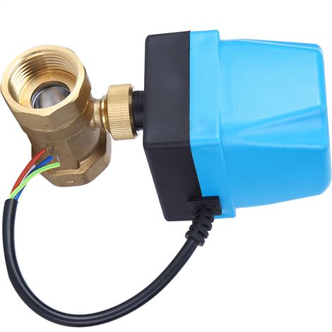 Vanne à bille électrique 2 voies, 3 fils, 2 commandes, protection IP68, moteur synchrone, bleue, AC220V, G1 pouce (1/5)