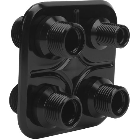 Raccord de tuyau de climatisation 4 ports pour voiture, pièce de rechange universelle pour GM Performance, noir (1/5)