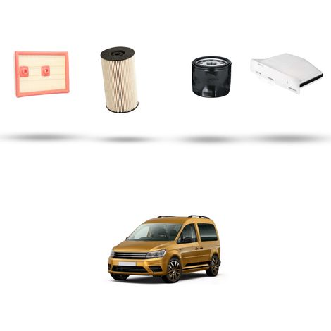 Kit tagliando 4 filtri compatibile con Vw Caddy IV (2K SA SE) 1.4 TGI 81kw Dal 2015 (1/5)