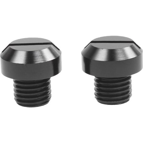 Motorcycle and electric vehicle rearview mirror cover plug decorative rearview mirror screw M10 - - Straight thread - Black (1/2)