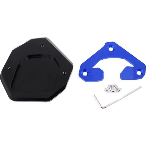 Béquille latérale (bleue, sans logo) compatible avec YAMAHA TENERE 700 XTZ 700 (2019-2023) - Extension de béquille - Patin de support latéral maxpower (1/4)