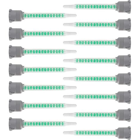 Lot de 15 mélangeurs statiques pour colle 2K, buses de mélange de mortier d'injection, buse de mélange de résine époxy, seringue, chevilles liquides, embouts mélangeurs, colle plastique 1:1, embout (1/5)