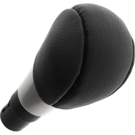 Pomo de palanca de cambios Volvo XC70 07-17 CUERO ECOL脫GICO NEGRO / PLATA SIN ESQUEMA (1/5)